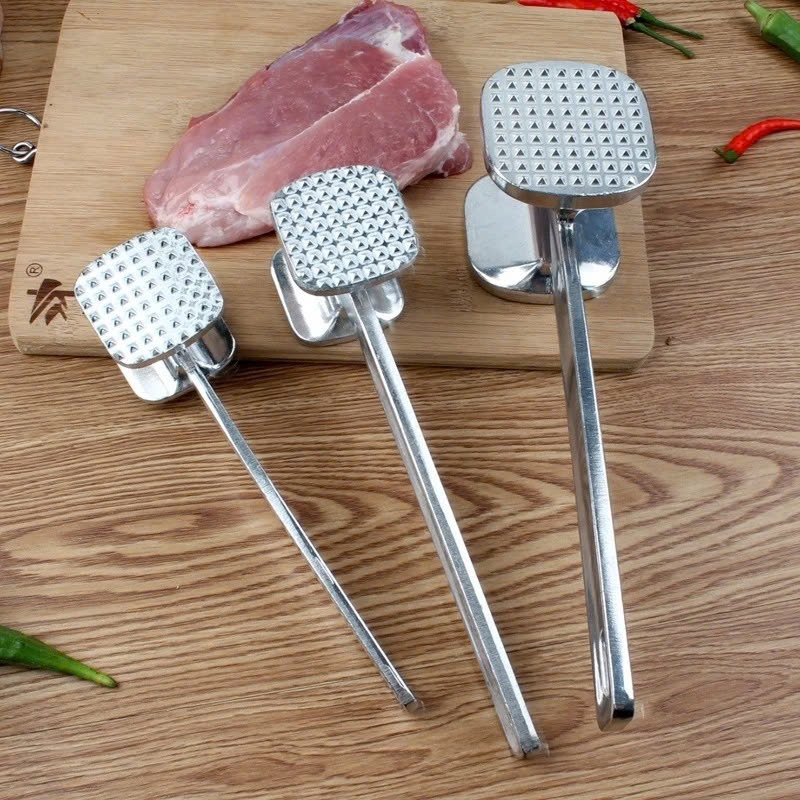 Bùa Đập Thịt INOX,Búa Đập Gừng Tỏi, Búa Hai Đầu Giã Gừng Tỏi, Bùa Đập Đá Cán Dài, Búa Đập Thực Phẩm,