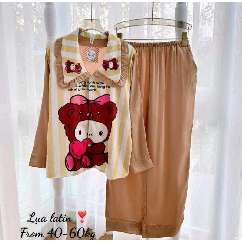 Đồ bộ Pijama lụa cao cấp Thiết Kế Nữ (40kg-60kg)