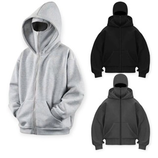  Áo Khoác Hoodie Zip Ninja 2 Nón Chống Nắng Form Rộng Unisex Tay Xỏ Ngón - Sayhey 