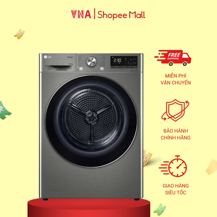 Máy sấy LG DUAL Inverter Heat Pump™ 10.5kg DVHP50P - Miễn phí giao hàng và lắp đặt