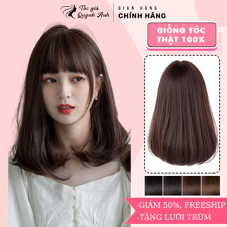  Tóc Giả Nữ Nguyên Đầu Q12 – Mái Thưa Cúp Đuôi Form Chuẩn Đội Nhẹ Dễ Dùng Mỗi Ngày – Tặng Kèm Lưới Chùm 