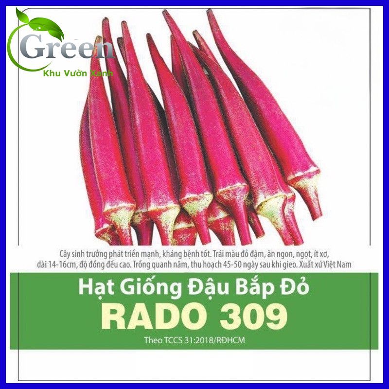 Hạt Giống Đậu Bắp Đỏ Cao Sản Sinh Trưởng Mạnh, Đồng Đều Gói 5 Gam (khoảng 100 hạt)