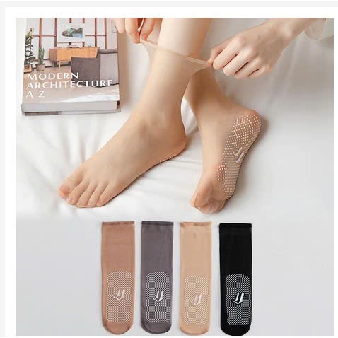SET 5, 10 Đôi tất da chân mùa hè mỏng thoáng bền chống trượt chống thối thấm hút mùa hôi đen da tiện lợi