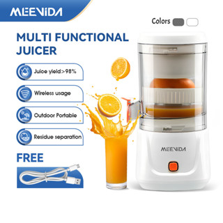 MEEVIDA Máy Vắt Cam Tự Động Ép Hoa Quả Đa Năng Máy Ép Cam Máy Ép Trái Cây Sạc USB Pin 1300mAh