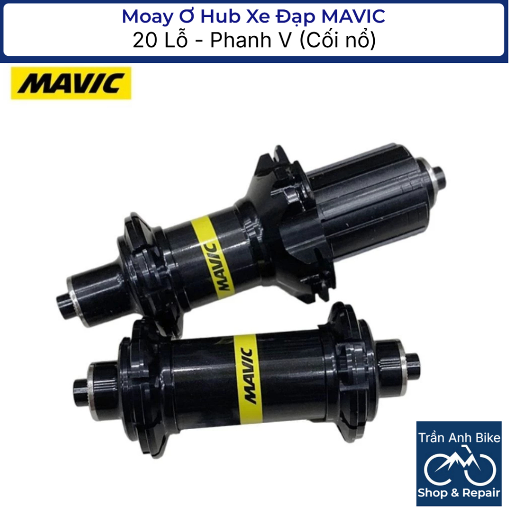 Moay Ơ (Đùm) Hub Xe Đạp MAVIC 20 Lỗ - Phanh V (Cối nổ)