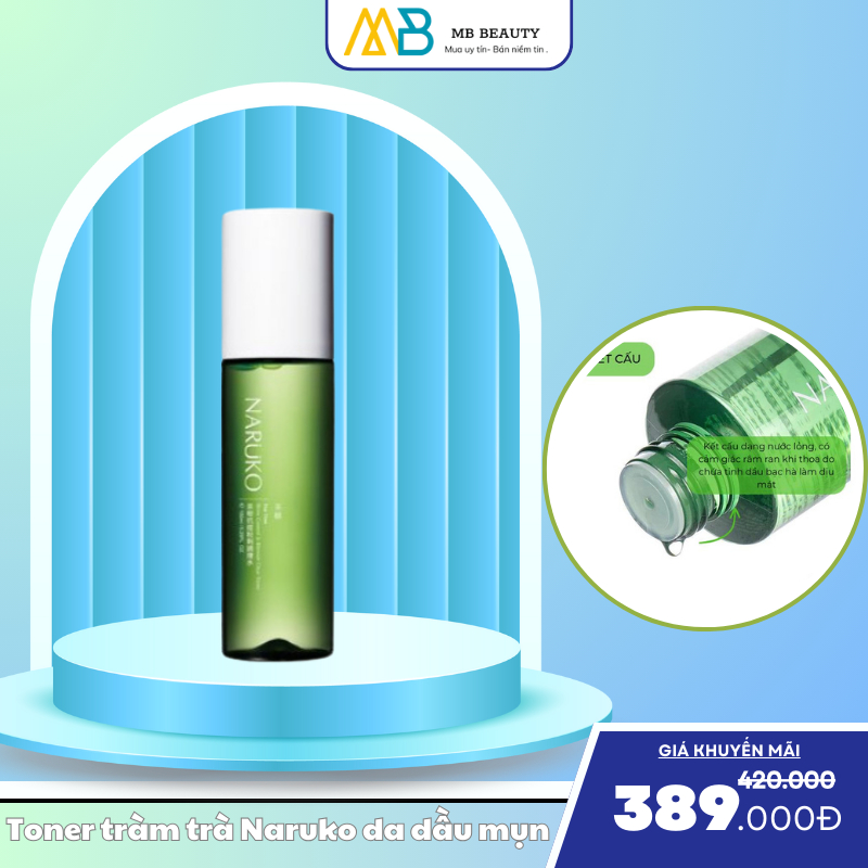[Bản Đài] Toner Naruko Tràm Trà 150ml – Cân Bằng Da, Làm Dịu Da Dầu, Hỗ Trợ Làm Sạch Lỗ Chân Lông
