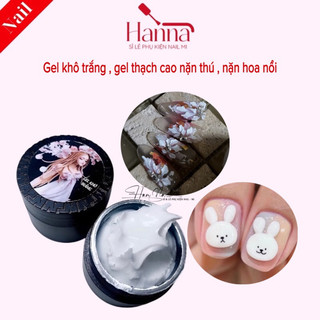  Gel khô trắng gel thạch cao nặn thú hoa nổi trang trí Nail k cần dùng liquid 