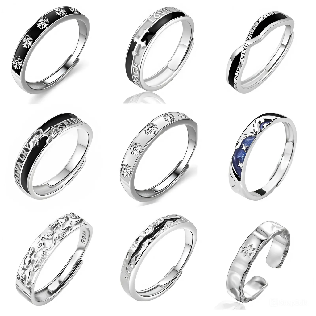 Nhẫn Titan Ngôi Sao Mở Size Karin Accessories – Nhẫn Nam Nữ Unisex Không Gỉ Phong Cách Y2K Streetwear Hàn Quốc