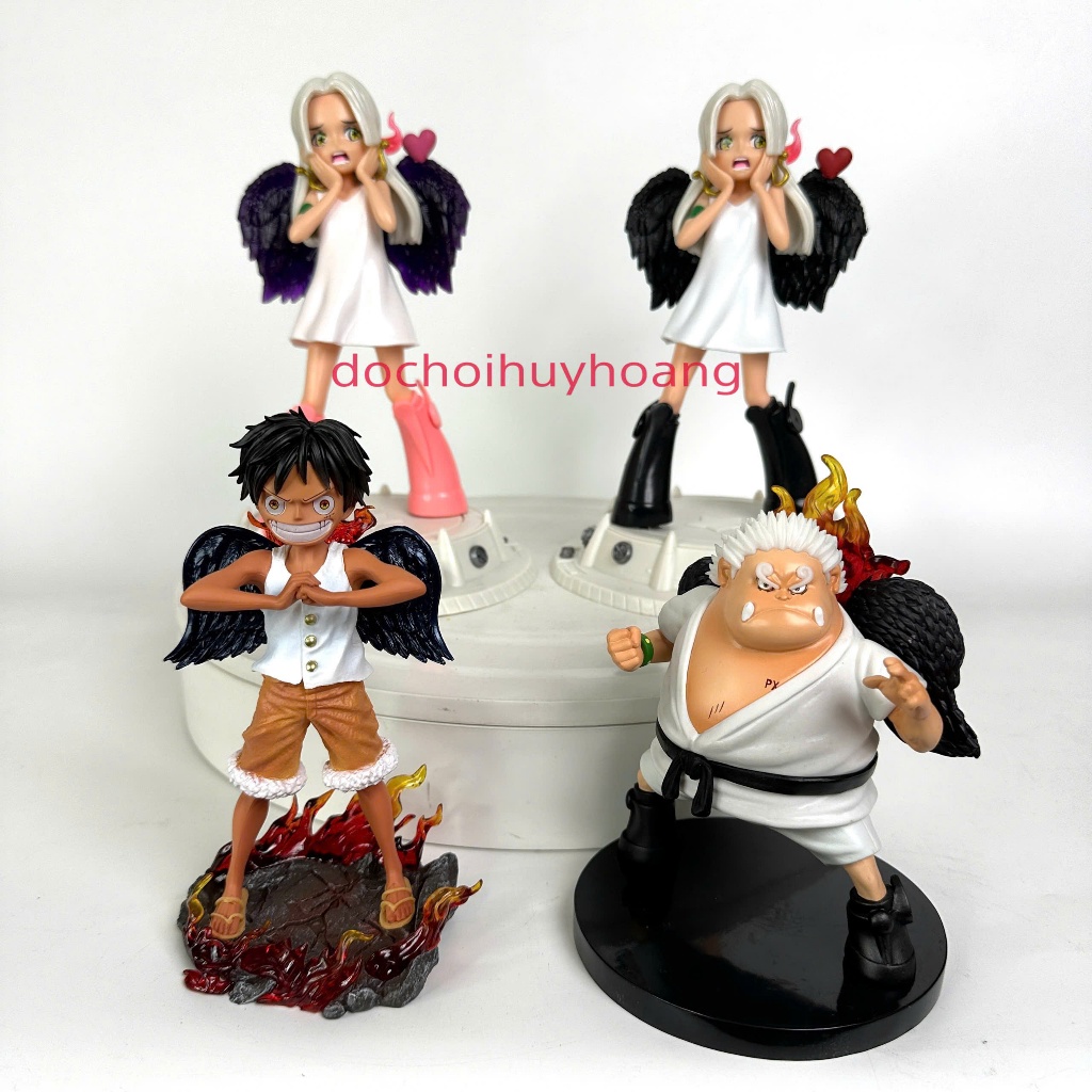 Mô Hình Tượng Nhân Vật Luffy Boa Jinbe Seraphim Cánh One Piece 17cm