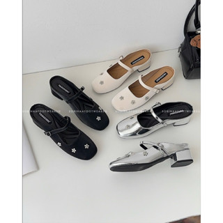  SOBINAA ✨ Giày bệt đính hoa đá Sục Marry Jane nữ fullbox 616-867 