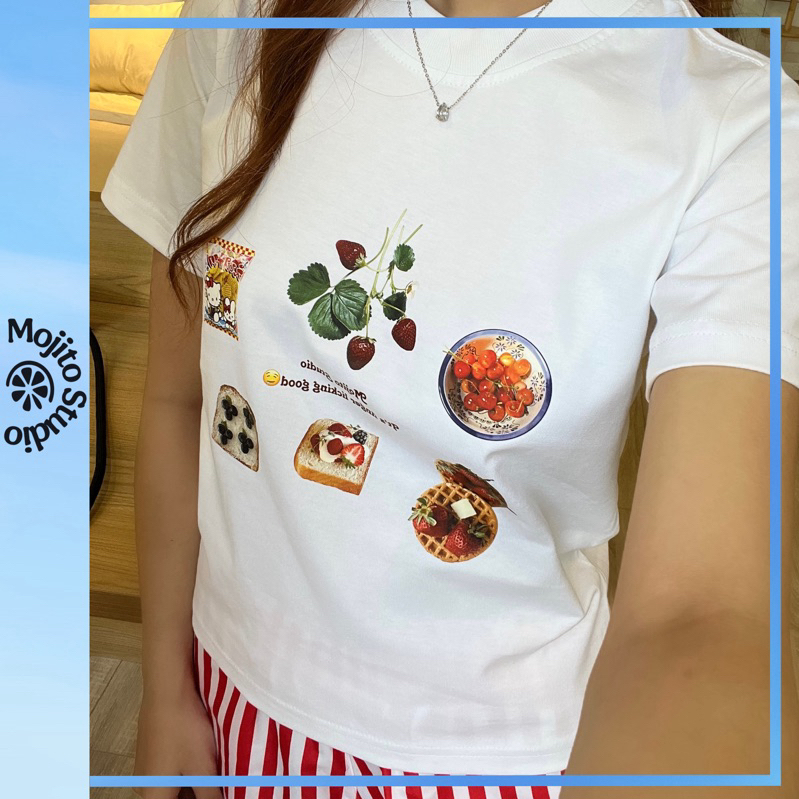 [HÀNG MỚI VỀ] Áo Thun Nữ Babytee LICKING GOOD Cotton Mềm Mịn Vintage Phong Cách Mỹ -  MOJITO STUDIO