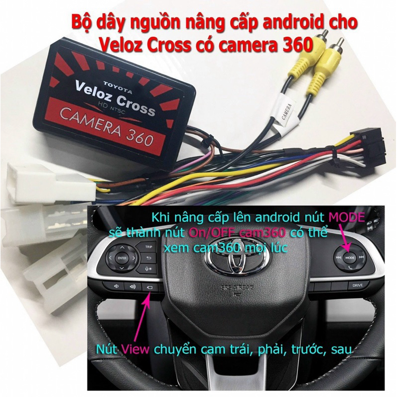 CANBUS GIỮ ZIN CAMERA 360 TOYOTA VELOZ