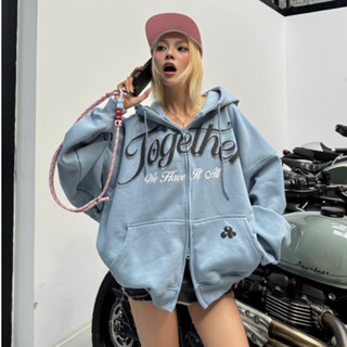 AB HOUSE - Áo khoác hoodiezip form rộng TOGETHER thời trang nam nữ ( Nỉ cotton không xù )