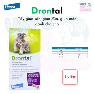 Drontal Tẩy Giun Sán, Giun Tròn Dành Cho Chó