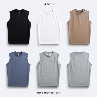 Áo Tank Top Ba Lỗ Nam ATINO Chất Cotton Thoáng Mát Form Regular L.5.3983