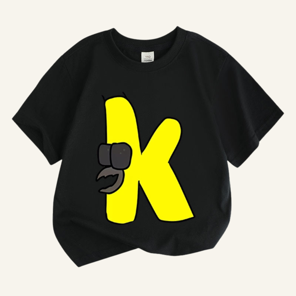 Áo thun cho bé trai bé gái in hình Alphabet Lore , chất vải poly thái mềm mát co giãn 4 chiều NTSHIR