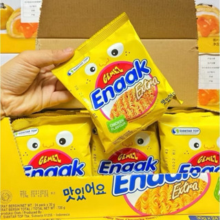 Thùng 24 Snack Mì Enaak Indonesia, Mì Trẻ Em Ăn Liền Vị Gà Truyền Thống 30G, Đồ ăn vặt,