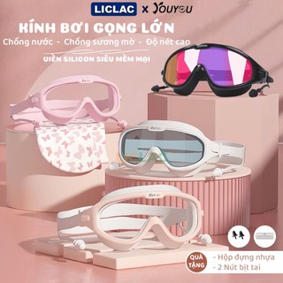  Kính bơi chống sương mờ YOUYOU góc nhìn rộng chống nước chống UV dành cho người lớn trẻ em - KB60216 