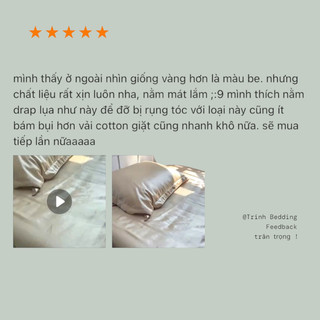 Bộ 1 Ga 2 Vỏ Gối Phi Lụa Mềm Mát Mịn Trinh bedding | 3 MÓN|
