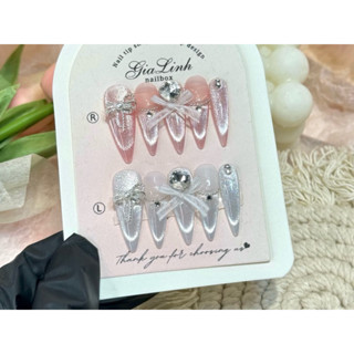  Nail box thiết kế mắt mèo gắn nơ C171 