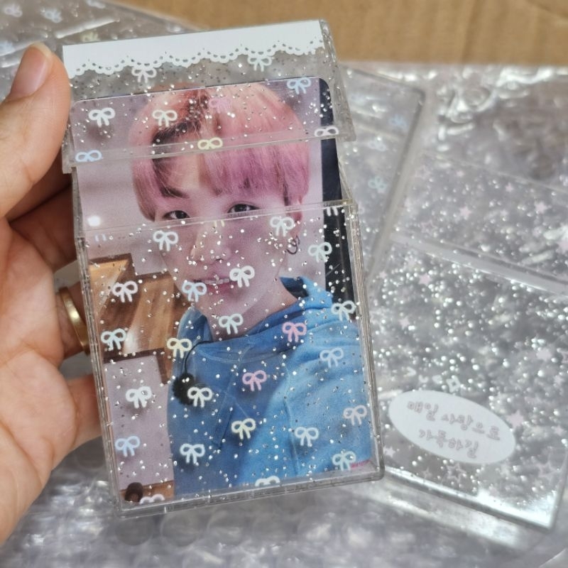 (Dream House) Hộp Nhựa Cứng Hoạt Tiết Đựng Card, Sticker, Trang Sức