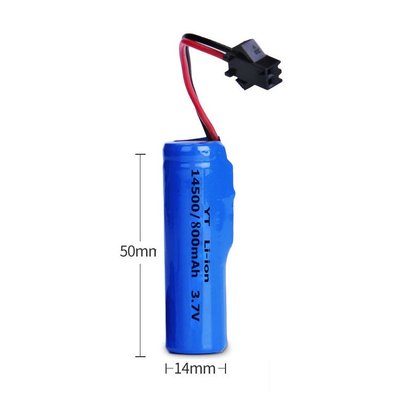 Pin đồ chơi điều khiển Li-ion 14500 3.7V 800mAh đầu cáp SM