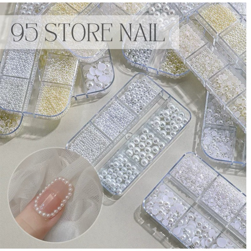 Khay hạt trai nail gắn móng