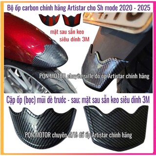 Ốp Pô Sh Mode 2025 đến 2020, Sh Mode 2019 đến 2013 Nhựa ABS Vân Carbon Nhựa ABS, Ốp Mỏ Dè Xe Sh Mode