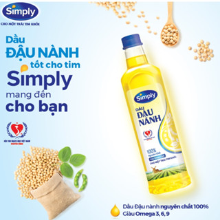 Dầu ăn Simply đậu nành/Hạt cải/Dầu gạo 1 Lít