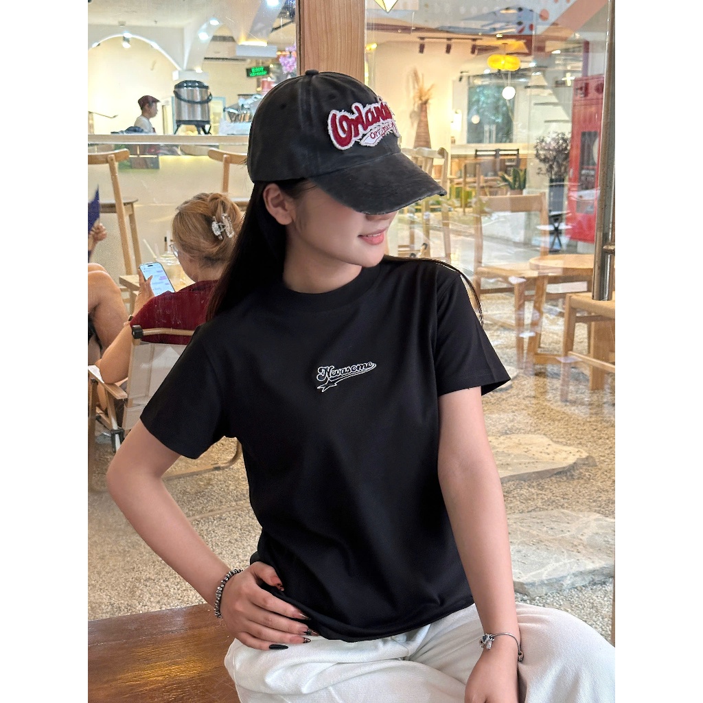 Áo Thun Baby Tee Thêu Họa Tiết Local Brand NEVASOME Basic Cotton 230 gsm Nữ Top Cổ Tròn Women | BigBuy360 - bigbuy360.vn