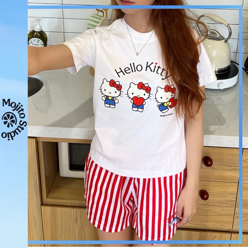 Áo Thun Nữ Babytee HELLO V2 Cotton Mềm Mịn Vintage Phong Cách Mỹ -  MOJITO STUDIO