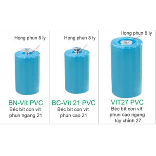 10 Béc Bít Con Vít PVC Phi 21 -27 phun cao hoặc phun ngang