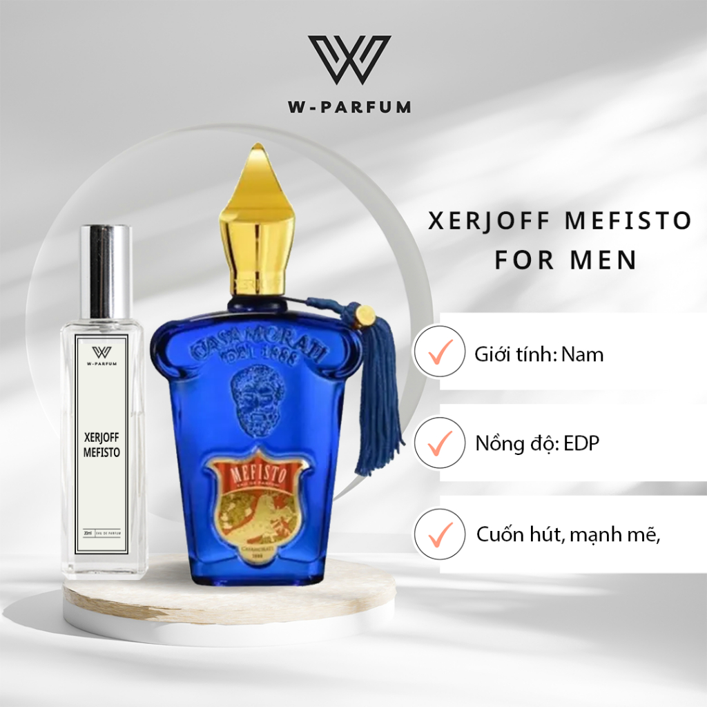 Nước Hoa Nam Chính Hãng Xerjoff Casamorati Mefisto Parfum W-PARFUM thơm cá tính, mạnh mẽ, tươi mát