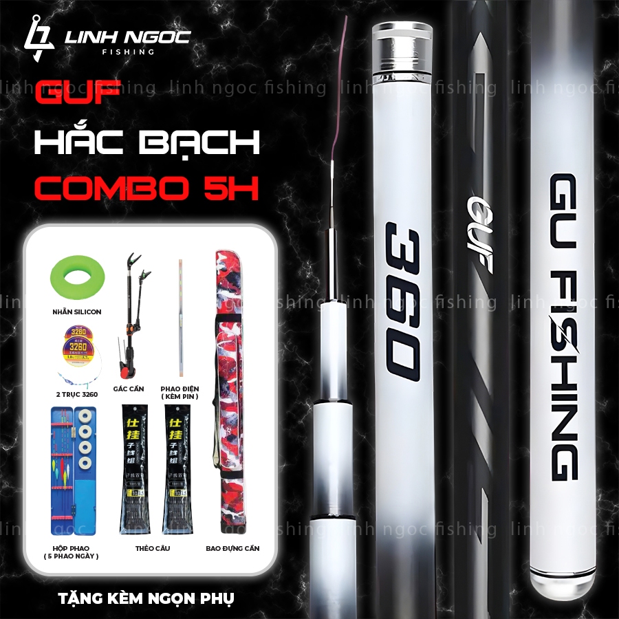 Combo Cần Câu Tay GUF Hắc Bạch 5H 28i F1 Chuyên Rô Riếc Chép ĐỒ CÂU FISHING 247 VIỆT NAM