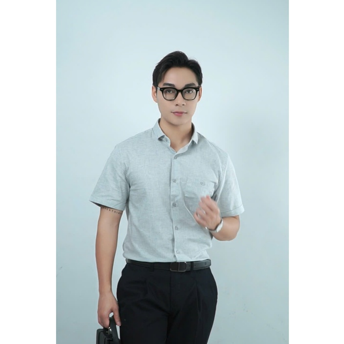 Áo sơ mi nam công sở ngắn tay cao cấp Starry Dye Dugarco- 238SMSB22053