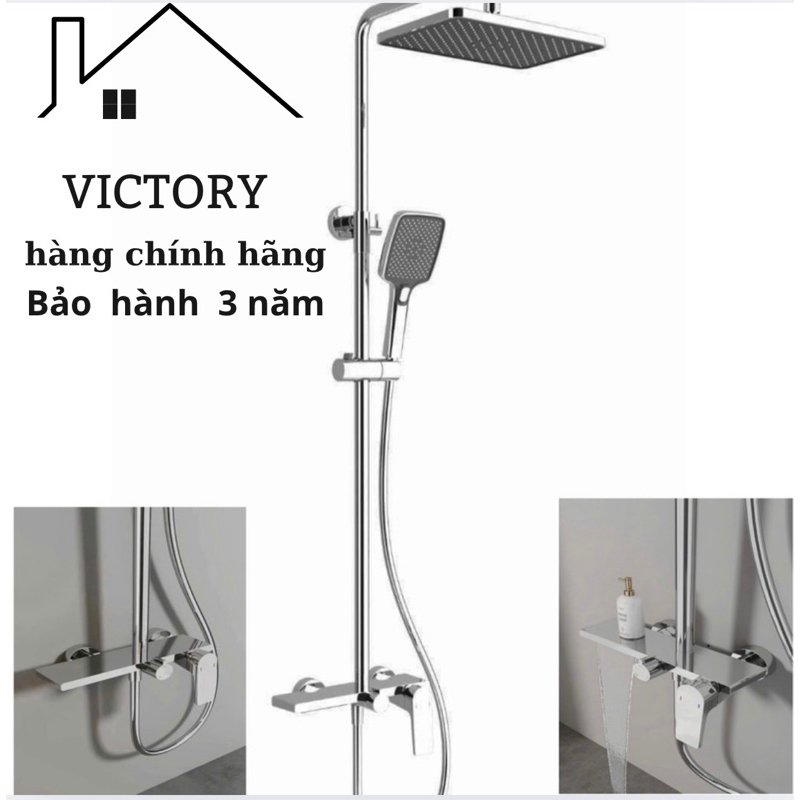 Bộ sen cây sen cây tắm đứng nóng lạnh củ đồng mạ crom sáng bóng