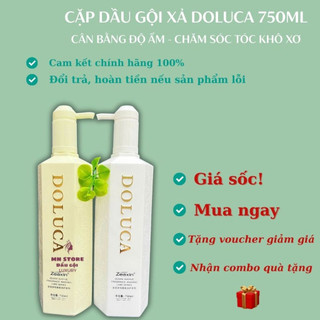 Cặp Gội Xả Doluca 750ml – Cân Bằng Độ Ẩm, Chăm Sóc Tóc Khô Xơ Hiệu Quả | Hàng Nội Địa Trung Cao Cấp