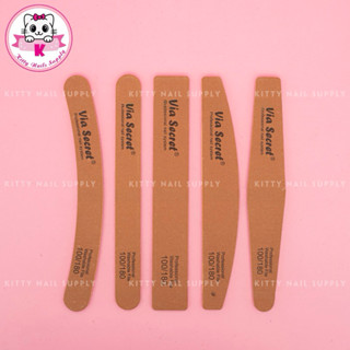 Dũa móng tay Via Secret đủ hình dạng loại nhám 100/180 hàng nhập khẩu - Kitty Nail Supply