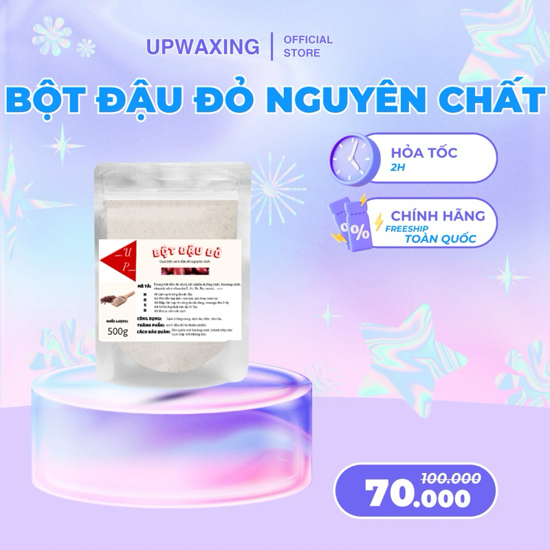 BỘT ĐẬU ĐỎ SIÊU MỊN, TTBC DA, Ủ TRẮNG DA