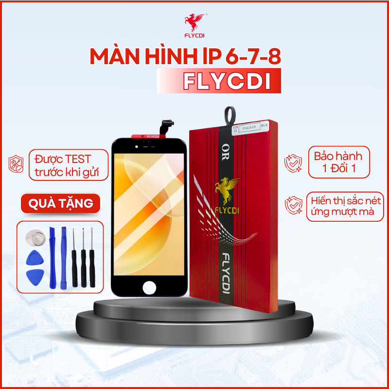 Màn hình ip 5,5s,6,6plus7,7plus,8,8plus chất lượng lcd, màn hình chính hãng flycdi bảo hành 6 tháng