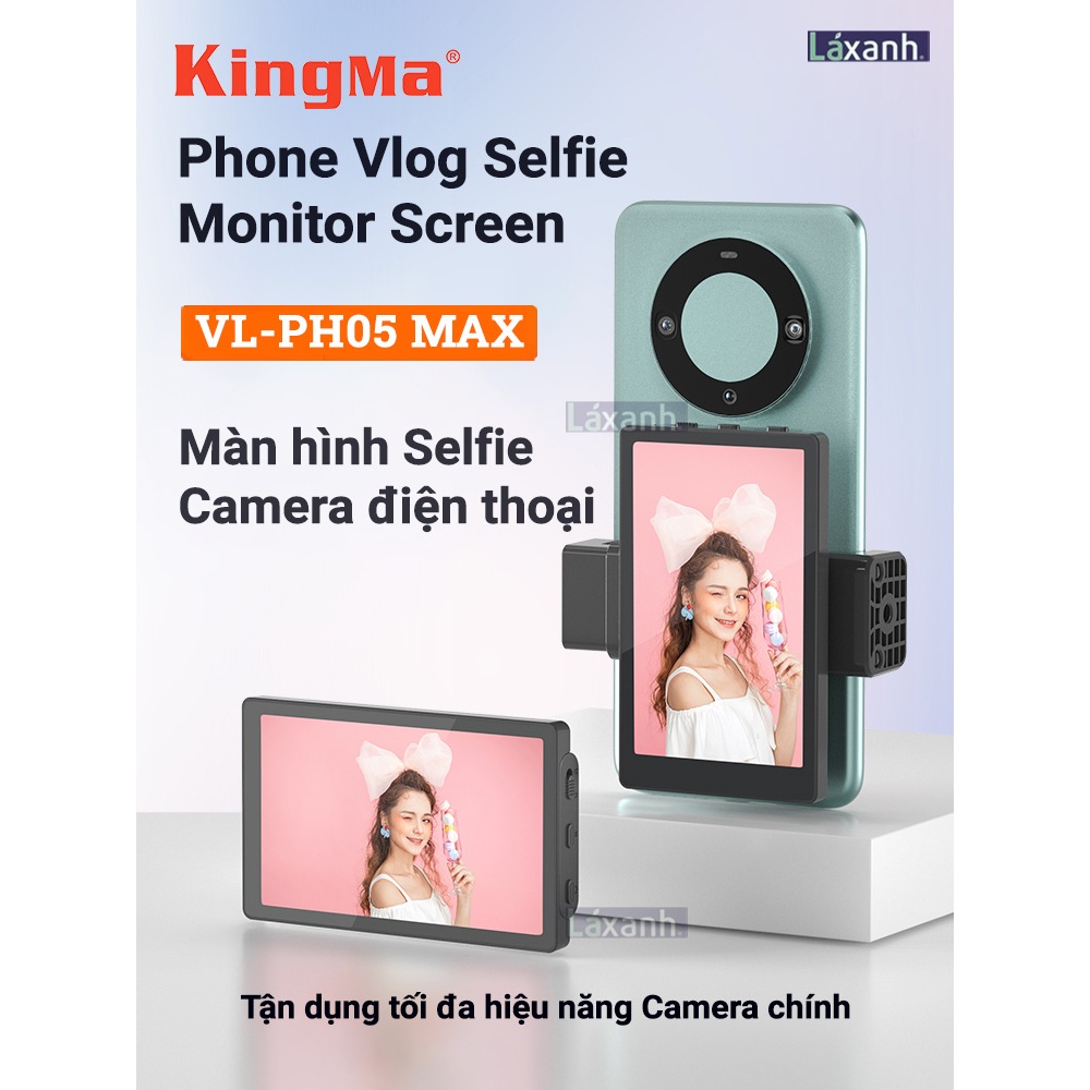 Kingma VL-PH05 Max | Màn hình phụ điện thoại selfie hít nam châm từ tính Wireless có Remote điều khiển từ xa live stream | BigBuy360 - bigbuy360.vn