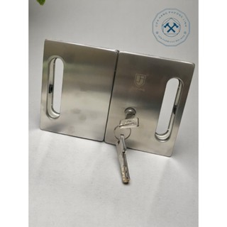 Khóa cửa kính cường lực, khoá liền tay nắm âm lùa 2 cánh và 1 cánh, khóa móc cửa kính lùa Vuông, khóa tay nắm âm cửa lùa