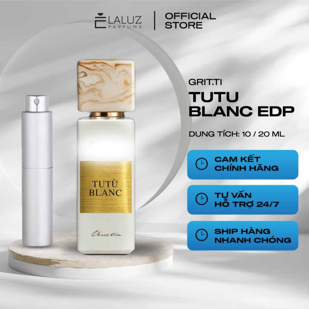 [LALUZ] Nước hoa nữ Gritti Tutu Blanc EDP – thanh khiết, ngọt ngào như vũ điệu ballet, dành cho nàng
