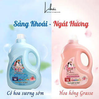 Can nước giặt xả sinh học Libái 3.6Kg đậm đặc - lưu hương đến 72H an toàn cho cả gia đình