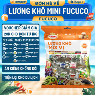 [13 VỊ MỚI] Lương Khô Mini Fucuco Túi 1kg 13 Vị Chính Hãng Bổ Sung Năng Lượng HSD 4/2026