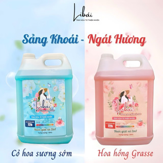  Can nước giặt xả sinh học Libái 10Kg đậm đặc - lưu hương đến 72H an toàn cho cả gia đình 