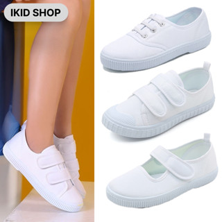 Giày bata trắng cho bé, giày múa bé trai bé gái, giày vải đi học cho trẻ em chống trượt từ 3-15 tuổi