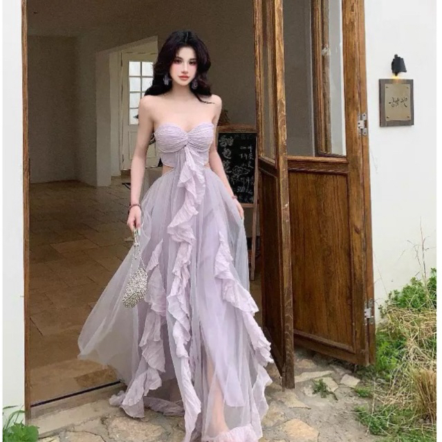 LESLIE DRESS Đầm midi dài đầm voan thanh lịch SAM SAM BOUTIQUE