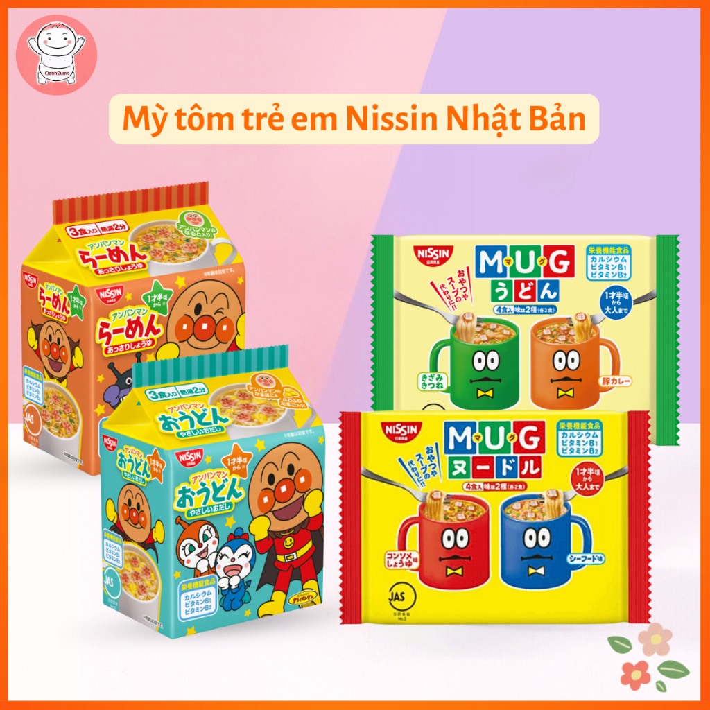 Mì Mug - Mì chú hề Anpanman Nissin Nhật cho bé (date tháng 05/2026)