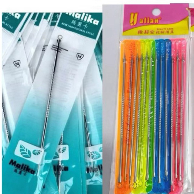 10 Que nặn mụn Malika, Cây nặn mụn Malika inox 2 đầu